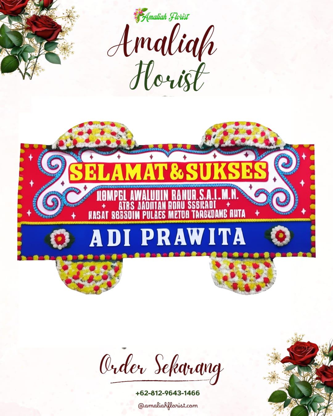 Papan Bunga Ucapan Selamat Lima Puluh